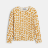 Pull en tricot imprimé léopard jaune Fille Pull en tricot imprimé léopard jaune Fille