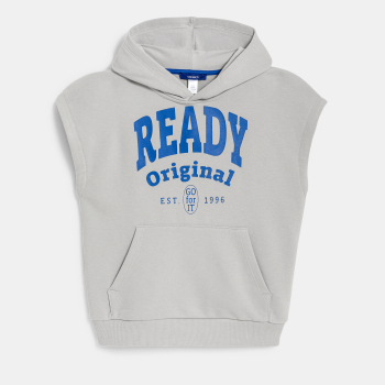 Sweat-shirt sans manches gris Garçon