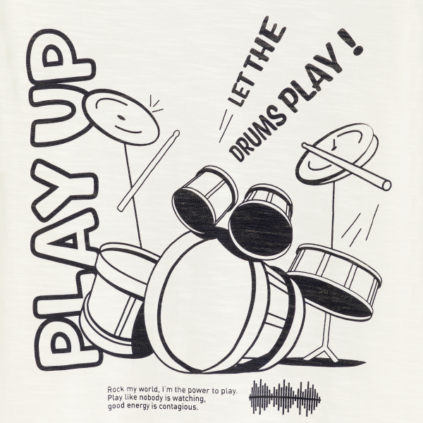 T-shirt music blanc Garçon