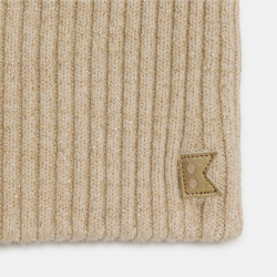 Snood côtelé uni beige Fille