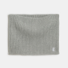 Snood côtelé uni gris Garçon
