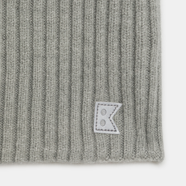 Snood côtelé uni gris Garçon