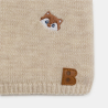 Snood maille doublé polaire renard beige bébé garçon