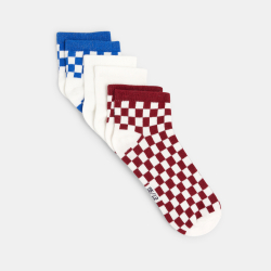 جوارب برسمة مربعات (طقم من 3 قطع)