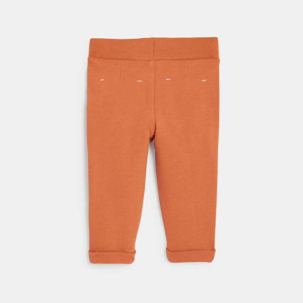 Jogging molleton orange bébé garçon