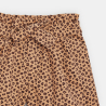Short en velours imprimé léopard camel Fille