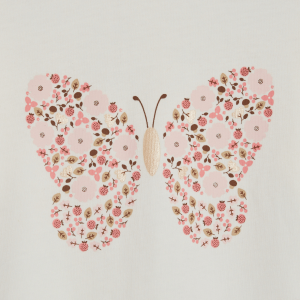 T-shirt impression nature rose bébé fille