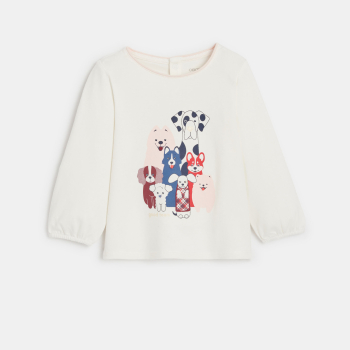 T-shirt chiens blanc bébé...
