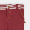 Pantalon souple molleton rayé rouge bébé garçon