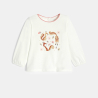 T-shirt impression animaux rose bébé fille