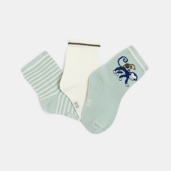 Chaussettes singe vert bébé...