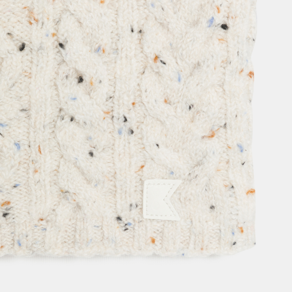 Snood torsadé écru chiné Garçon