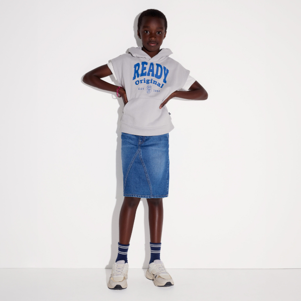 سويت شيرت بدون أكمام باللون الرمادي للأولاد