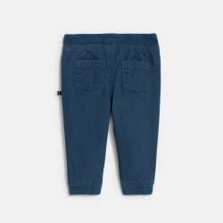 Pantalon toile jogger bleu...