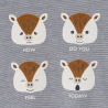 T-shirt émotions animal gris bébé garçon