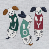 T-shirt coton chiens gris bébé garçon