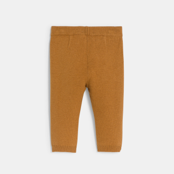Pantalon maille souple marron bébé garçon
