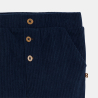Pantalon velours côtelé souple bleu marine bébé garçon