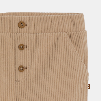 Pantalon velours côtelé souple beige bébé garçon