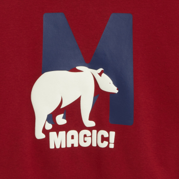 Sweat-shirt à message rouge bordeaux Garçon