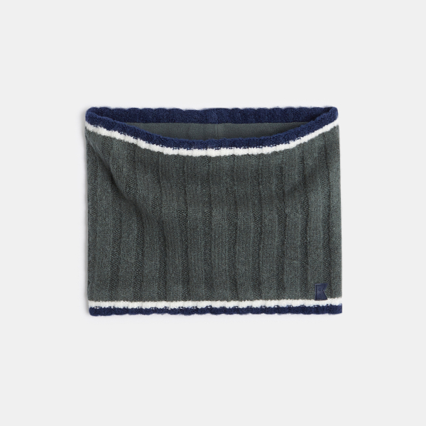 Snood côtelé gris foncé Garçon