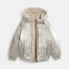 Blouson réversible fausse fourrure doré Fille