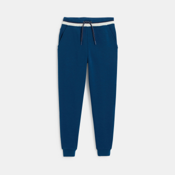 Jogging en molleton bleu canard Garçon