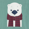 T-shirt manches longues ours vert bébé garçon