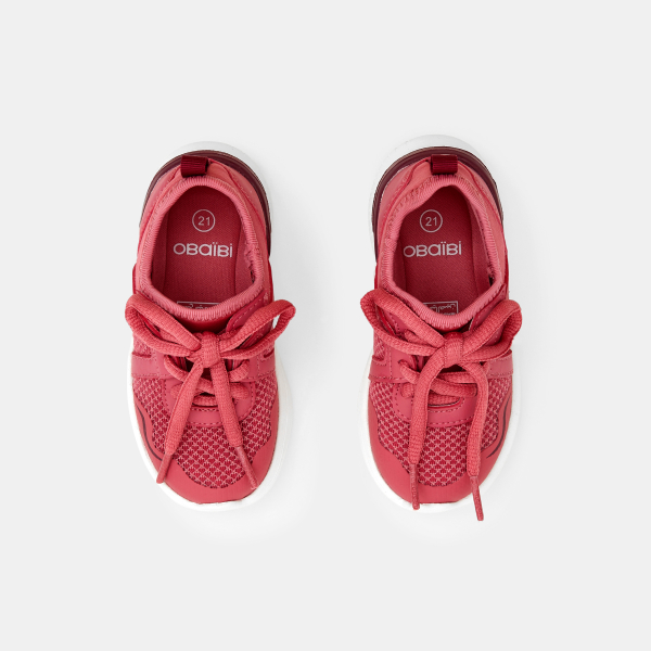 Baskets running rose bébé fille