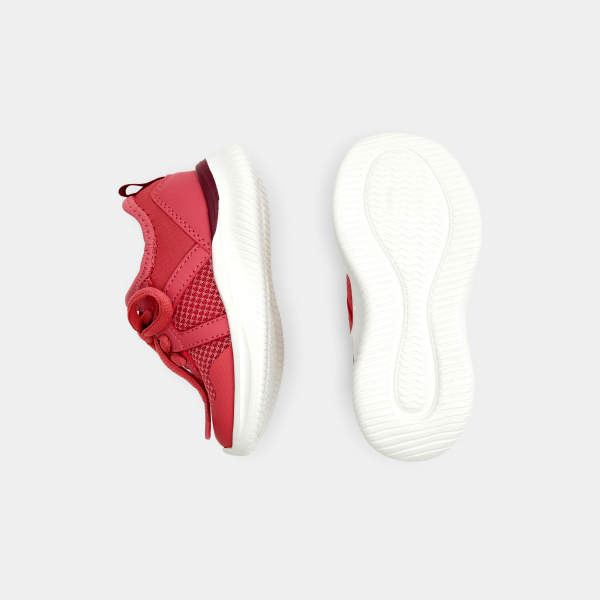 Baskets running rose bébé fille