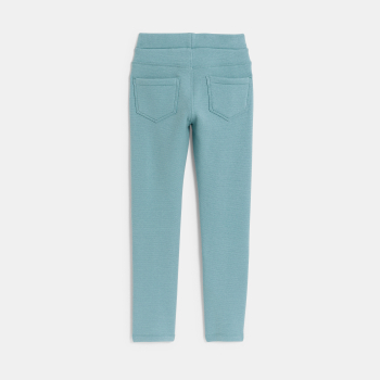 Jegging en jersey Milano pailleté bleu Fille