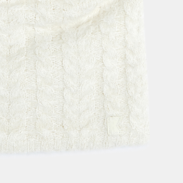 Snood torsadé pailleté blanc Fille