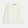 Pull côtelé moelleux écru Fille
