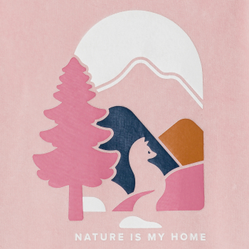 Pyjama 2 pièces en velours rose Fille