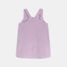 Robe à bretelles velours mauve bébé fille