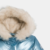 Doudoune longue déperlante bleue Fille