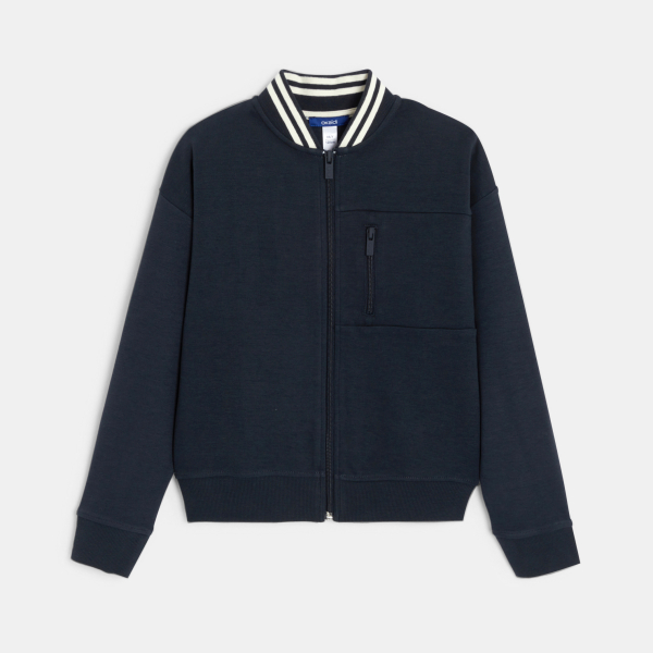 سويت شيرت ميلتون بسحاب باللون الأزرق الداكن للأولاد