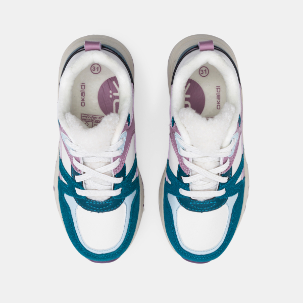 Baskets running vert fille