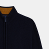 Gilet col montant zippé bleu marine Garçon