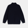 Gilet col montant zippé bleu marine Garçon