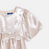 Robe effet métallisé rose nude Fille