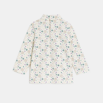 T-shirt manches longues col roulé beige bébé fille