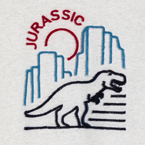 T-shirt motif dinosaure gris Garçon