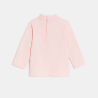 T-shirt col roulé animaux rose bébé fille