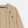 Pull maille tricot torsadé beige bébé garçon