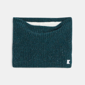 سنود مزين بالترتر ومبطن بصوف الشيربا باللون الأخضر للفتيات