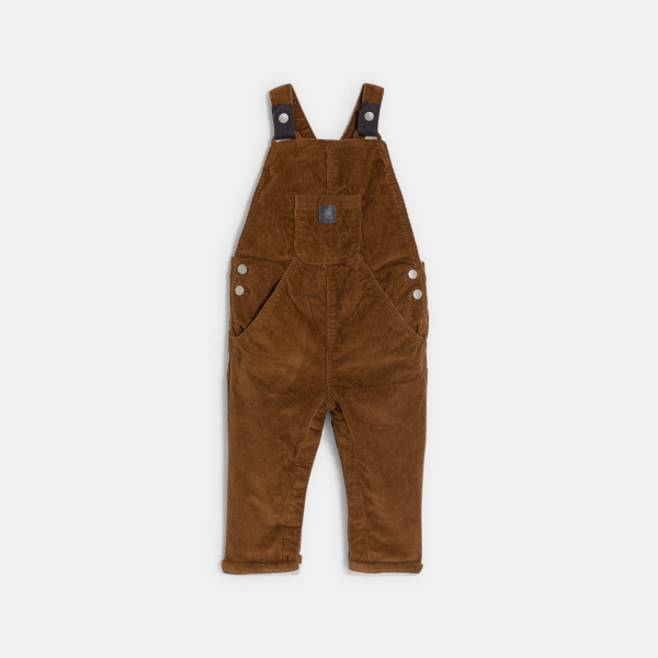 Salopette velours côtelé marron bébé garçon