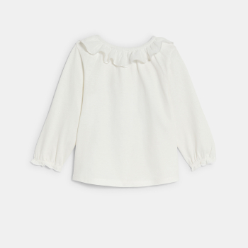 Blouse popeline renard blanc bébé fille
