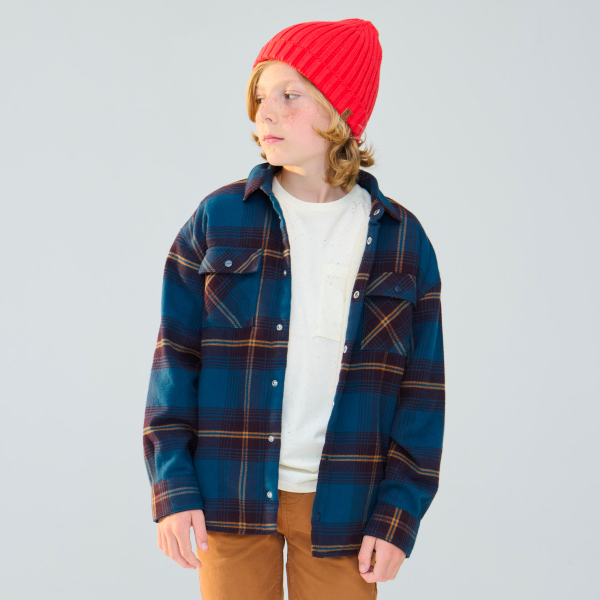 تيشيرت مرقط بأكمام قصيرة، أبيض للأولاد