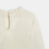 Robe de fête plissée couleur dorée Fille